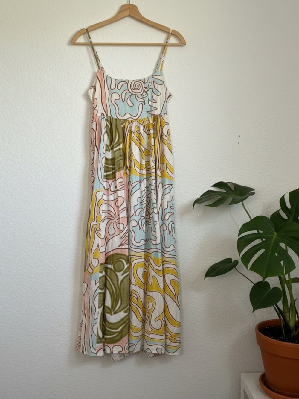 NWOT Billabong/Nordstrom Island Life Midi Dress-S-Linen/Cotton- Pastel- MSRP $88 - Picture 3 of 11